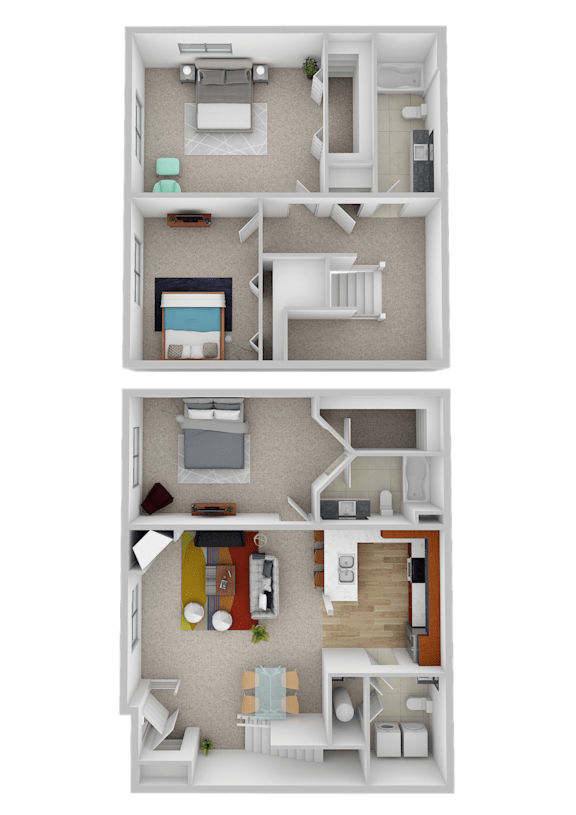 Floor Plans of Prairiewood Apartments and Townhomes in North Sioux City, SD